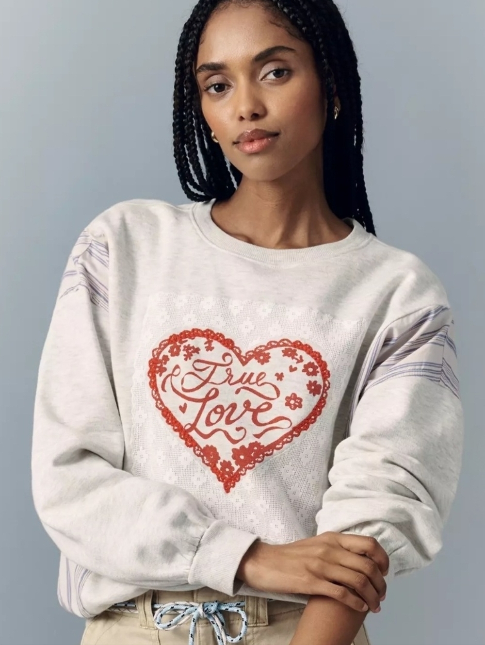 Maeve Be True Long-Sleeve Crew-Neck Sweater